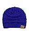 C.C Trendy Warm Chunky Soft Stretch Cable Knit Beanie Skully, Royal