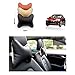 CAMTOA 2PCS Car Neck Pillow (Soft Version) Lovely Breathe Car Auto Head Neck Rest Cushion Headrest Pillow Pad (Black)