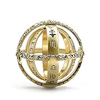 lzndeal Ring,Astronomical Sphere Ring,Finger Ring,Couple Lover,Astronomical Sphere Ball Ring Cosmic Finger Ring Couple Lover Jewelry Gifts
