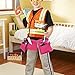 Greatstar Kids Tool Belt, Construction Tool Belt, Child's Tool Apron, Candy Pouch for Youth Dress Up and Costume (Pink)