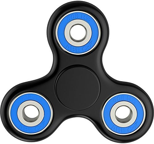 2017 New Fidget Spinner Toy Stress Reducer - Perfect For ADD, ADHD, Anxiety, and Autism Adult Children(blackblue)