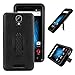 Blu Vivo XL2 KICKSTAND Case / Blu Vivo XL 2 Case / Vivo XL2 Case (V0070UU) Cellphone Case, Tough Hybrid Armor Shockproof Dual Layer Drop Protection KICKSTAND Case Cover Case (HD Black on Black)