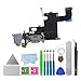 Replacement Charger Charging Port USB Connector Dock Microphone Headphone Audio Jack Ribbon Flex Cable + Repair Tools for iPhone 6 4.7 (Gray)