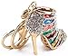 RoseSummer Crystal Shoe High Heel Keyring Rhinestone Purse Charm Pendant Bag Key Chain Gift (multicolor)