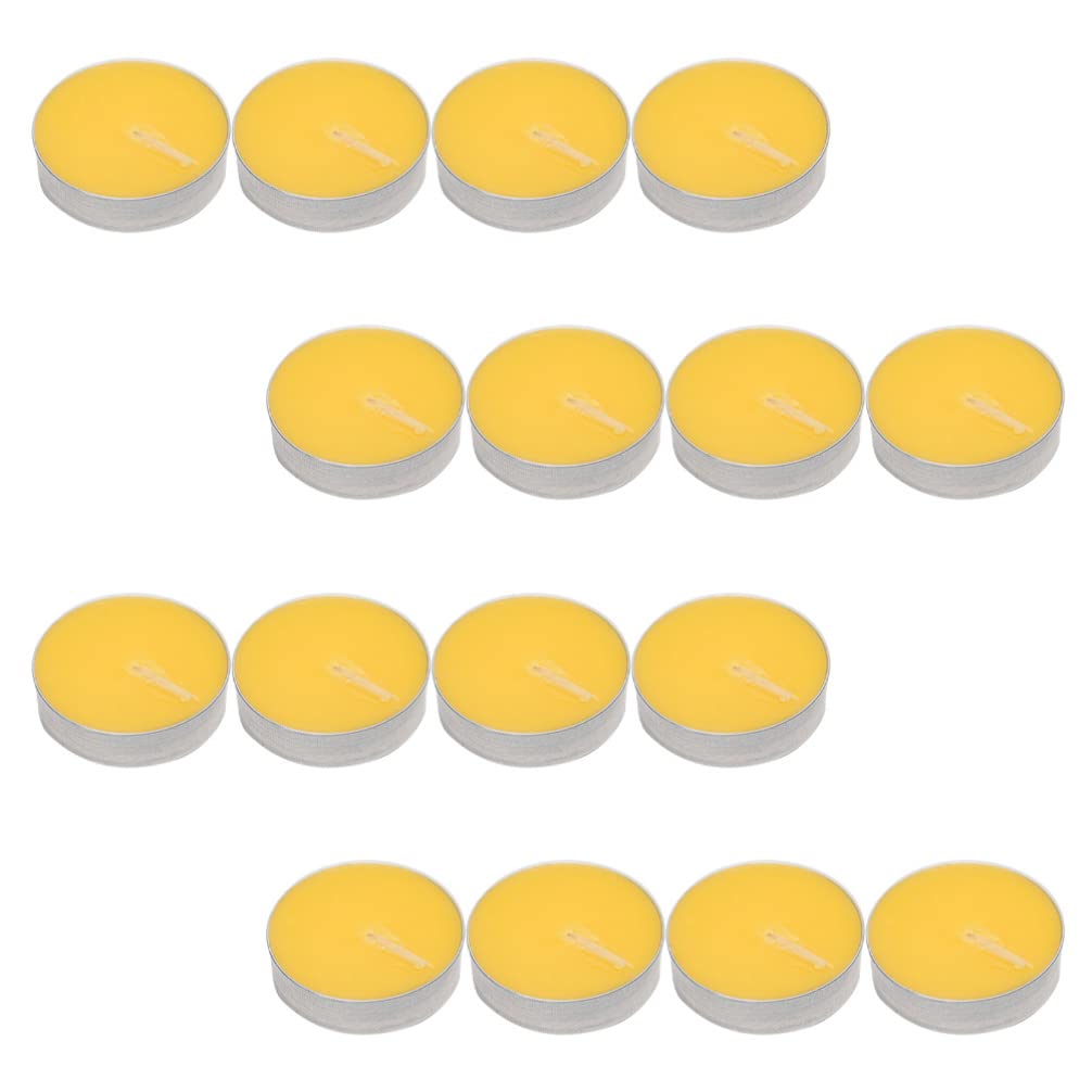 Smokeless Tea Lights Candles: 16Pcs Ghee Butter Lamp Candle Set Buddhist Church Tealight for Meditation Ceremonies Rituals Altars Diwali
