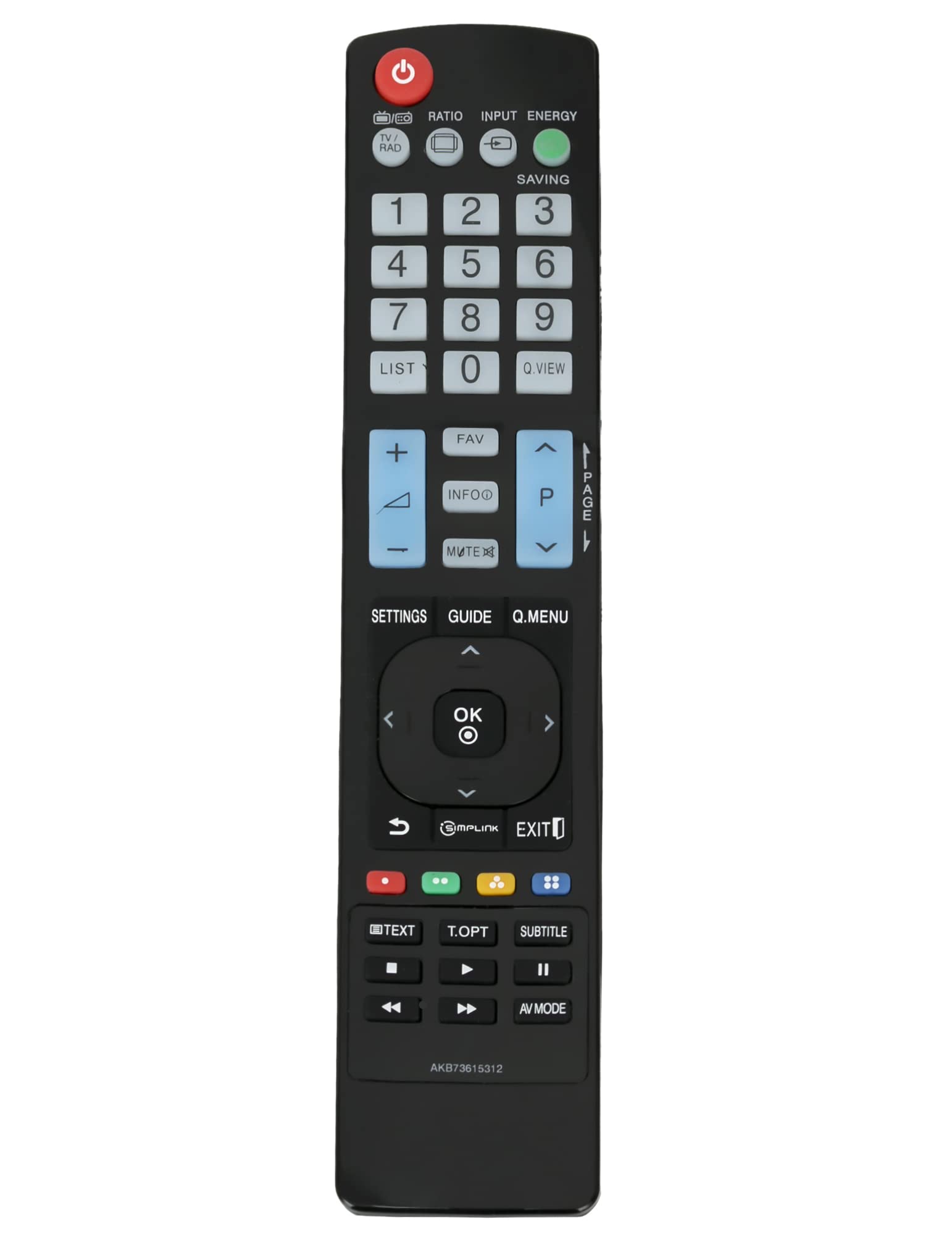 Replacement Remote AKB73615312 Fit for LG LED LCD TV 32LS4600-TA 32LS460Y-TA 32LS4610-TC 32LS461Y-TC 42LS4600-TA 42LS460Y-TA 42LS4610-TC 42LS461Y-TC 47LS4600-TA 47LS460Y-TA 47LS4610-TC 47LS461Y-TC