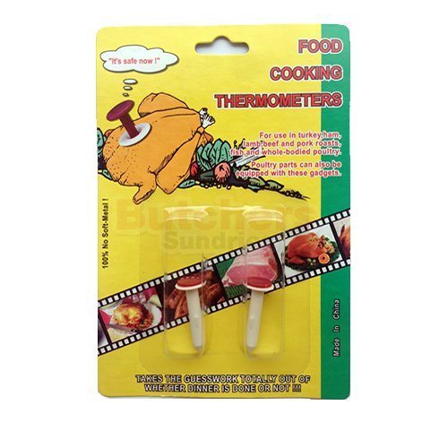 ButchersSundries 2 x New Pop Up Red Meat Timers for Turkey, Ham, Lamb