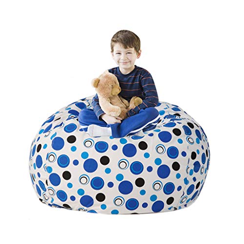 LAZY CALA LIFE Stuffed Animal Storage Bean Bag Chair Cover Cover Only