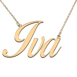HUAN XUN Customized Custom Simple Any Name Necklace