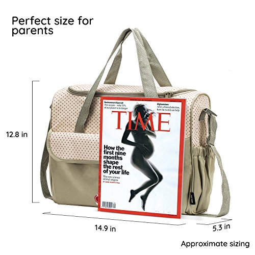 Animals Diaper Bag Tote 10Pc, Elephants Beige | Pricepulse