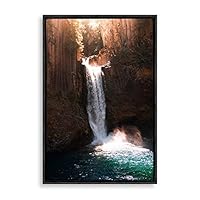 Framed Canvas Wall Art Waterfall Canvas Prints Home Artwork Decoration for Living Room,Bedroom - 16x24 inches