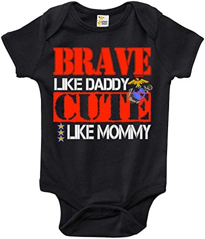 Rapunzie Baby Bodysuit - Brave Like Daddy Cute Like Mommy Marines Baby Clothes for Infant