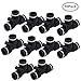 1/4 Push to Connect Fittings Pneumatic Tube Fittings Push Lock Tee, Pack of 10