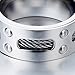 Man's Stainless Steel Ring Wedding Band with Steel Cables and Screws 10mm(26a)