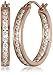 Amazon Collection Sterling Silver Cubic Zirconia Medium Round Hoop Earrings (3/4 cttw)