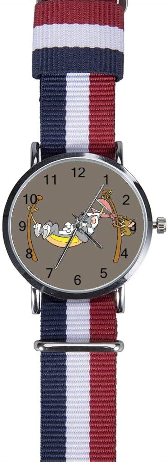 Amazon トムとジェリースウィング メンズ レディース おしゃれ 人気 腕時計 ナイロンベルト ファッションウォッチ メンズ腕時計 腕時計 通販
