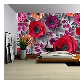 BRAND_NAMERed Pink Flowers Bridal Bouquet 3D Wall Decor