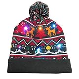 VECDUO Christmas Cute LED Light Christmas Ball Knit