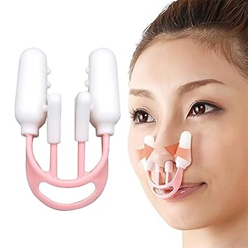 Digital Shoppy Magic Nose Shaping Shaper Lifting Bridge Straightening Beauty Clip Face Lift Up Clip Facial Clipper Corrector (Pink White)