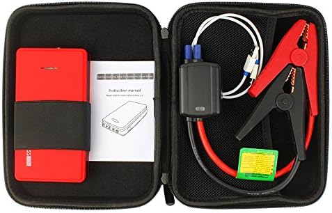 740A Peak 8000mah Portable Car Jump Starter (4.2 Gas &amp; 3.0L Diesel Engine) with Car Jumper Cables Heavy Duty Power Pack Battery Booster Charger Phone Power Bank Built-in LED Flashlight