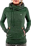 Lacostew Women's Solid Funnel Neck Hoodies Pullover Hooded Sweatshirt