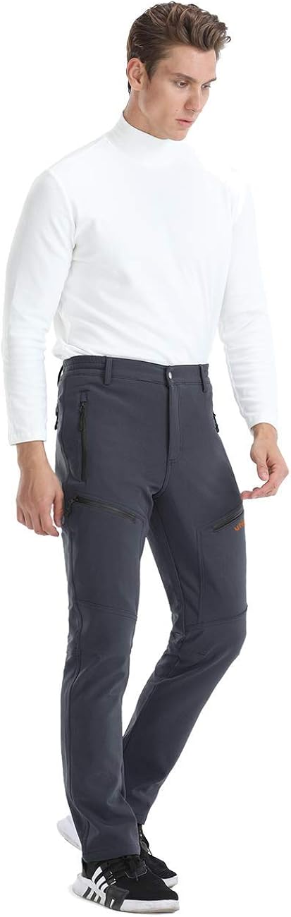 Unitop Men's Winter Warmth Hiking Pants Water-Resistant Ski Snow Pants : Clothing