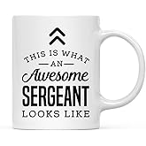Andaz Press 11oz. Ceramic Coffee Tea Mug Thank You Gift, This Is What An Awesome Sergeant Looks Like, 1-Pack Police Sergeant Gifts Sergeant Coffee Mug Sergeant Cup Police Sergeant Coffee Mug