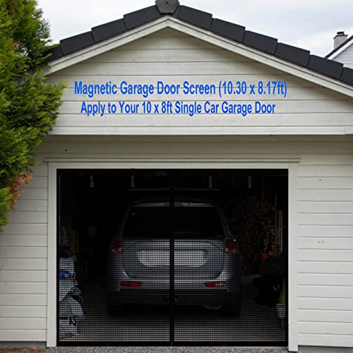 Premium Garage Door Screen for 1 Car Garage 10x8ft, Durable Heavy Duty Fiberglass Screen Mesh
