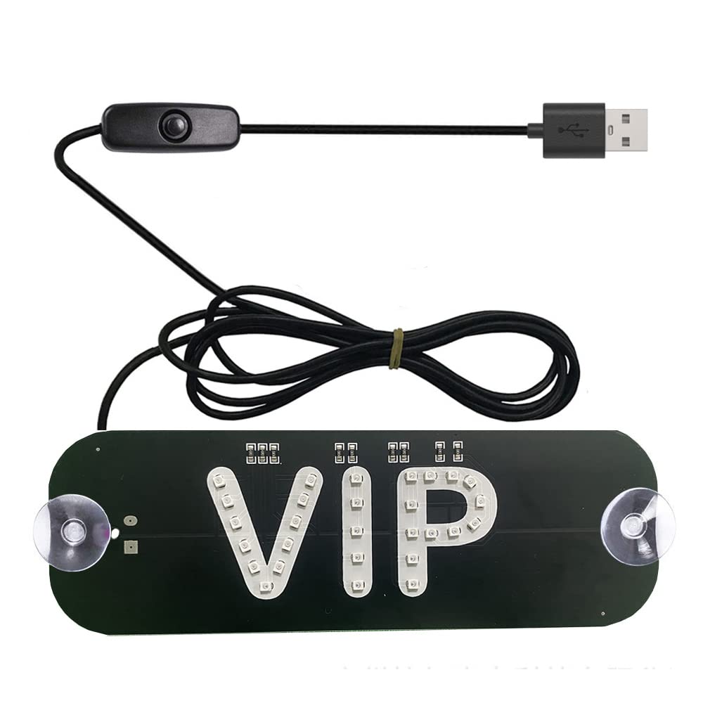 Meskliu VIP Sign, VIP Lounge Neon Sign, VIP Neon Sign with 6ft Cable USB Powered for Hotel, Club, Cafe, Bar, Office, Shopping Mall, Playroom (Red)