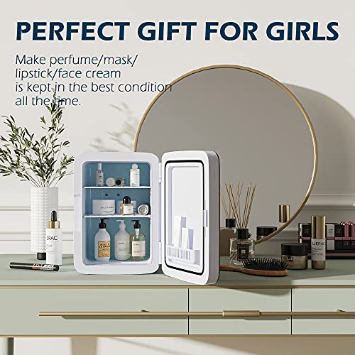 Euhomy Mini fridge for bedroom, 10 L Mini skincare fridge & Makeup