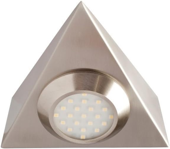 ROBUS PRISM LED TRIANGLE UNDER CABINET LIGHT BRUSHED CHROME FINISH. 2W. COOL WHITE