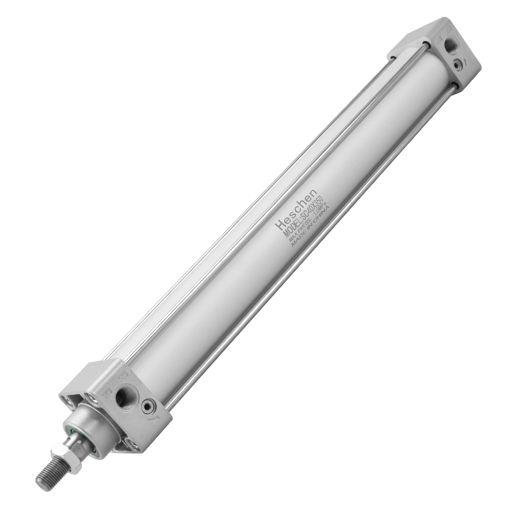 Heschen Pneumatic Standard Cylinder SC 40 Bore, Double Acting Single Rod Air Cylinder, PT1/4" Port, 40mm Bore (350mm Stroke)
