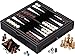 Mainstreet Classics Broadway 5-in-1 Combo Board Game Set: Chess, Checkers, Backgammon, Chinese Checkers, and Dice Games