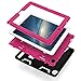 iPad 2 Case,iPad 3 Case,iPad 4 Case, AICase Kickstand Shockproof Heavy Duty Rubber High Impact Resistant Rugged Hybrid Three Layer Armor Protective Case with Stylus for iPad 2/3/4 (Black/Rose)