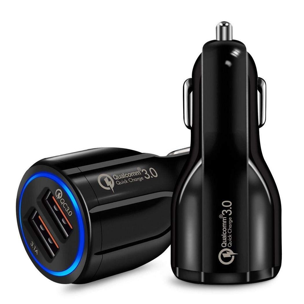 Pinsparkle Mini Practical Quick Charge Dual 2 USB Port Fast Car Charger Car Chargers