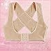 Chest Brace Up Prevent Humpback Correct Posture Corset Bra X Strap Vest (Large, Beige)
