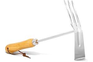 KLDOLLAR Hoe and Cultivators Hand Tillers Garden Hoe for Loosening Sol, Weeding and Digging Heavy Duty Hand Hoe Hand Rake