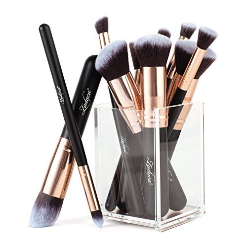 Zodaca 10Piece Set Fluffiest & softest Makeup Brush And Acrylic