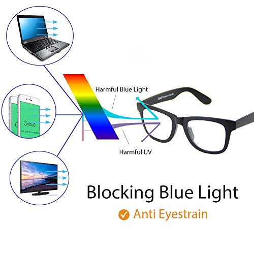 Cyxus-2-in-1-SET-Blue-Light-Blocking-Glasses-with-Clip-On-Polarized-Sunglasses-Retro-Lightweight-Frame-MenWomen
