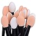 eBoot Disposable Dual Sided Eyeshadow Brush Sponge Tipped Oval Makeup Applicator, 100 Pieces (Black)
