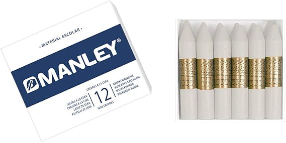 Ceras Manley EST D 12 Blanco 1: Amazon.es: Oficina y papelería