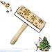 Hand-held Embossed Rolling Pins Christmas Wooden Hand Grip Engraved Rolling Pin for Baking Non-stick Embossed Professional Dough Roller for Cookies with Patterns for Kids and Adults (Snowflake)
