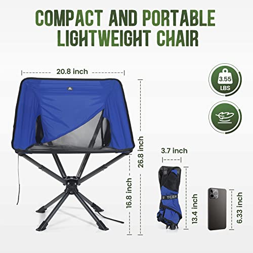TCEK Portable Chair Outdoor Swivel Camping Chair, Setup in 8 Seconds