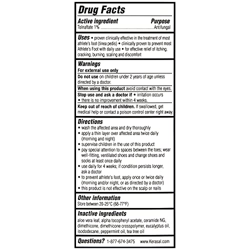 KERASAL 5-IN-1 ATHLETE’S FOOT SILKY CLEAR GEL, 0.42 OZ