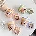 AKXOMY Compatible with AirPods Case Boba Tea, Airpods 1&2 Case Milk Tea, Airpods Accessories Kits Protective Silicone Cover and Skin for Apple Airpod Case (Bubble Tea)