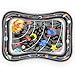 Pebble & Pear Water Mat Space Theme Toy for Infants Tummy Time Inflatable - Black & White