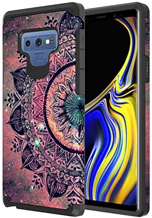 Samsung Galaxy Note 9 Case, Onyxii Hybrid Dual Layer Slim Graphic Armor Shockproof Impact Resistant Protective Cover Case for Samsung Galaxy Note 9 (Henna Mandala)