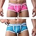 2 Pack Men Boxer Briefs Shorts Hollow Cut Out Trunks Underwear 863