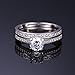 JewelryPalace Wedding Rings Solitaire Engagement Rings For Women Anniversary Promise Ring Bridal Sets 925 Sterling Silver 1.3ct Cubic Zirconia Simulated Diamond