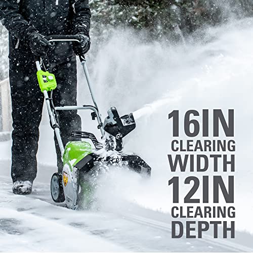 Greenworks 40V 16Inch Cordless Snow Blower, Tool Only, SN40B00
